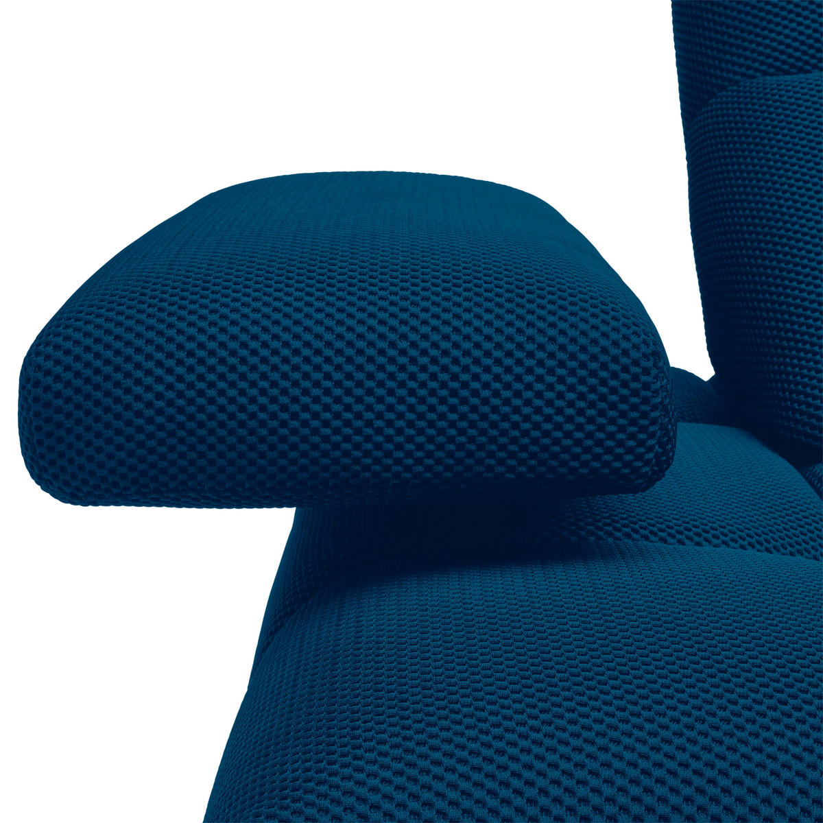 ECKSOFA in Struktur Blau  - Blau/Schwarz, Design, Kunststoff/Textil (313/233cm) - Emilio Belluti