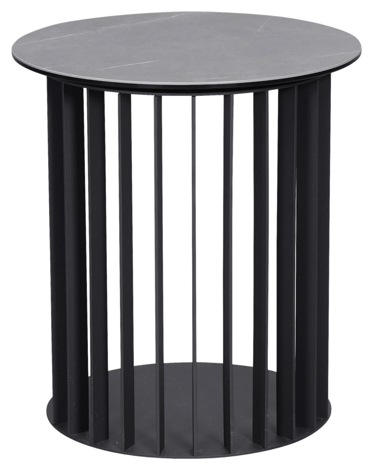 BEISTELLTISCH in Metall, Glas, Keramik 45/45/50 cm  - Schwarz/Grau, Design, Glas/Keramik (45/45/50cm) - Novel