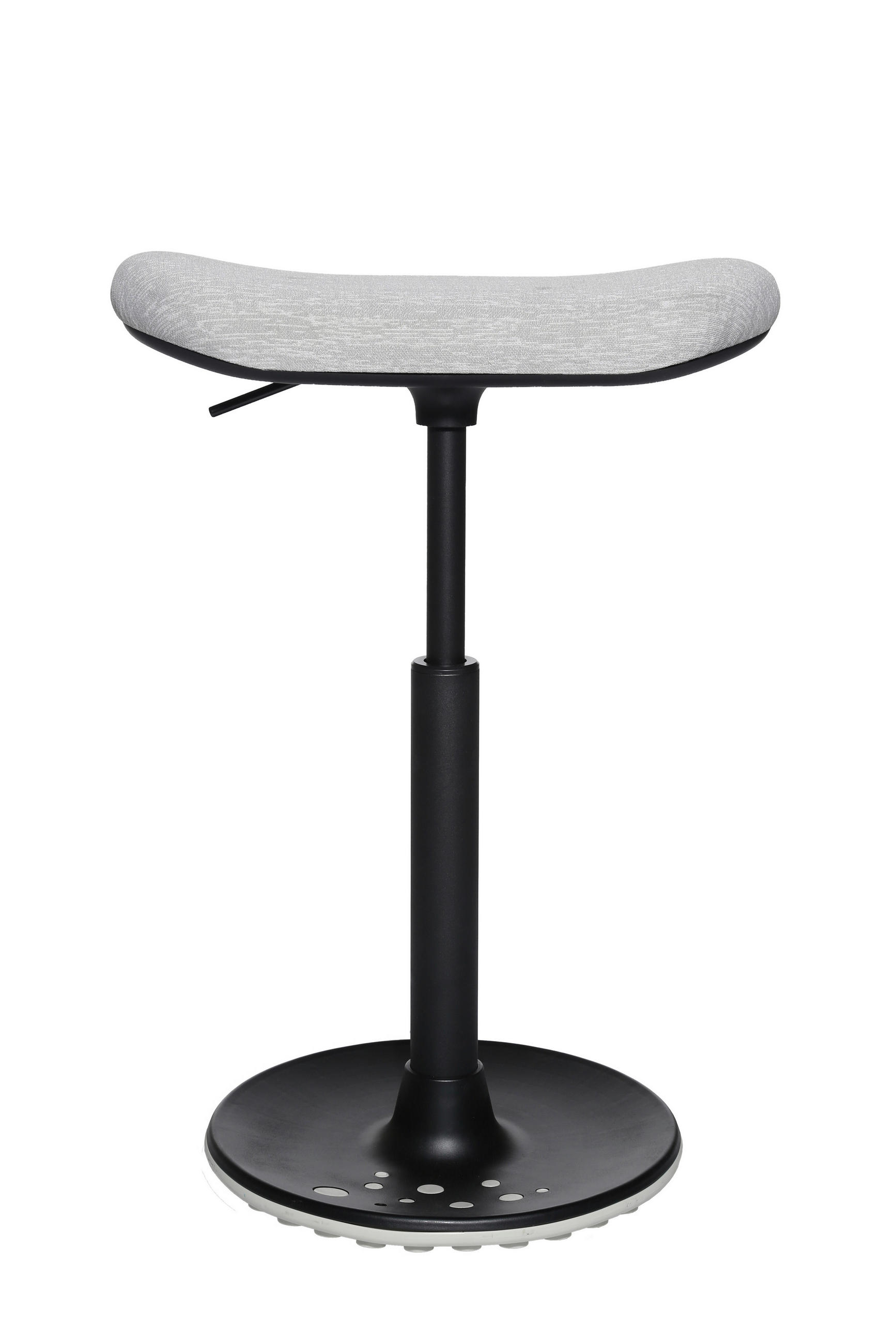 BÜROHOCKER   Grau  - Schwarz/Grau, Konventionell, Kunststoff/Textil (45/57-77/35cm)