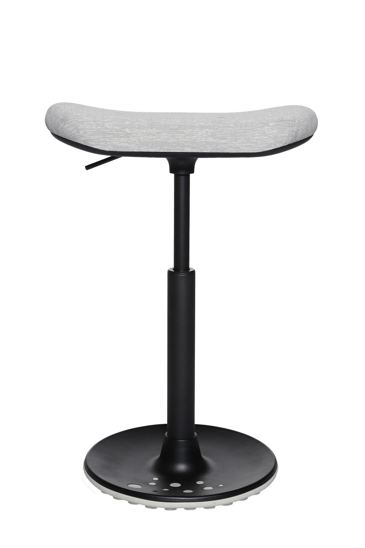 BÜROHOCKER   Grau  - Schwarz/Grau, Konventionell, Kunststoff/Textil (45/57-77/35cm)