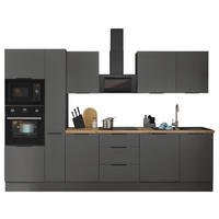 KÜCHENBLOCK   in Graphitfarben  - Schwarz/Graphitfarben, Basics, Holzwerkstoff/Metall (310/211/60cm) - Carryhome