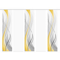 FLÄCHENVORHANG  5 Stück  halbtransparent   5x60/245 cm  - Gelb/Hellgelb, Design, Textil (5x60/245cm)