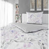 BETTWÄSCHE FOGLIA Satin 140/200 cm  - Lila/Weiß, KONVENTIONELL, Textil (140/200cm) - Esposa