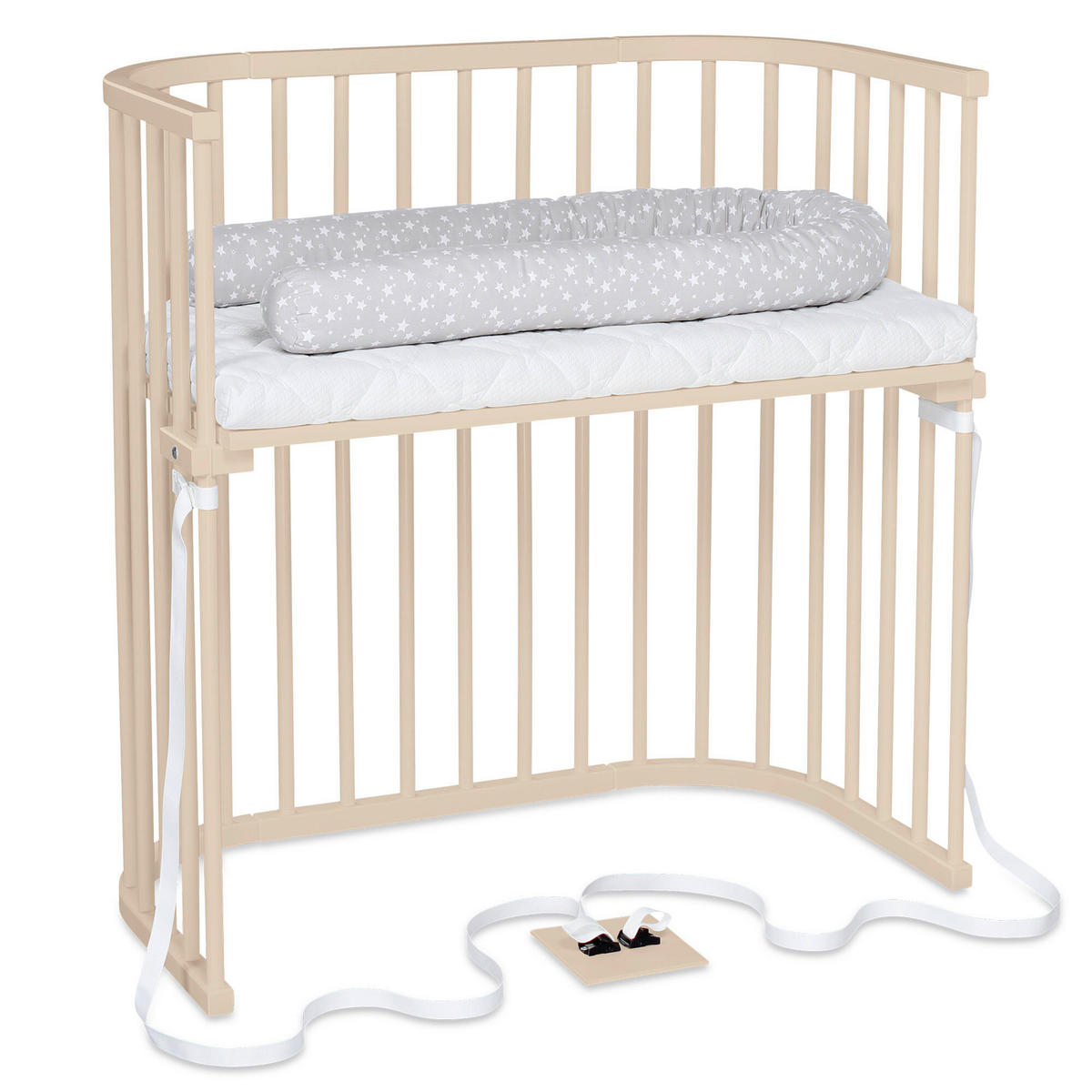 BEISTELLBETT  96/54/96,50 cm  - Beige, Basics, Holz (96/54/96,50cm) - Babybay