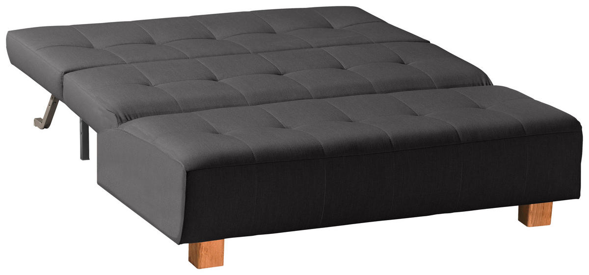 SCHLAFSOFA in Textil Anthrazit  - Anthrazit/Naturfarben, Design, Holz/Textil (165/92/102cm) - Novel