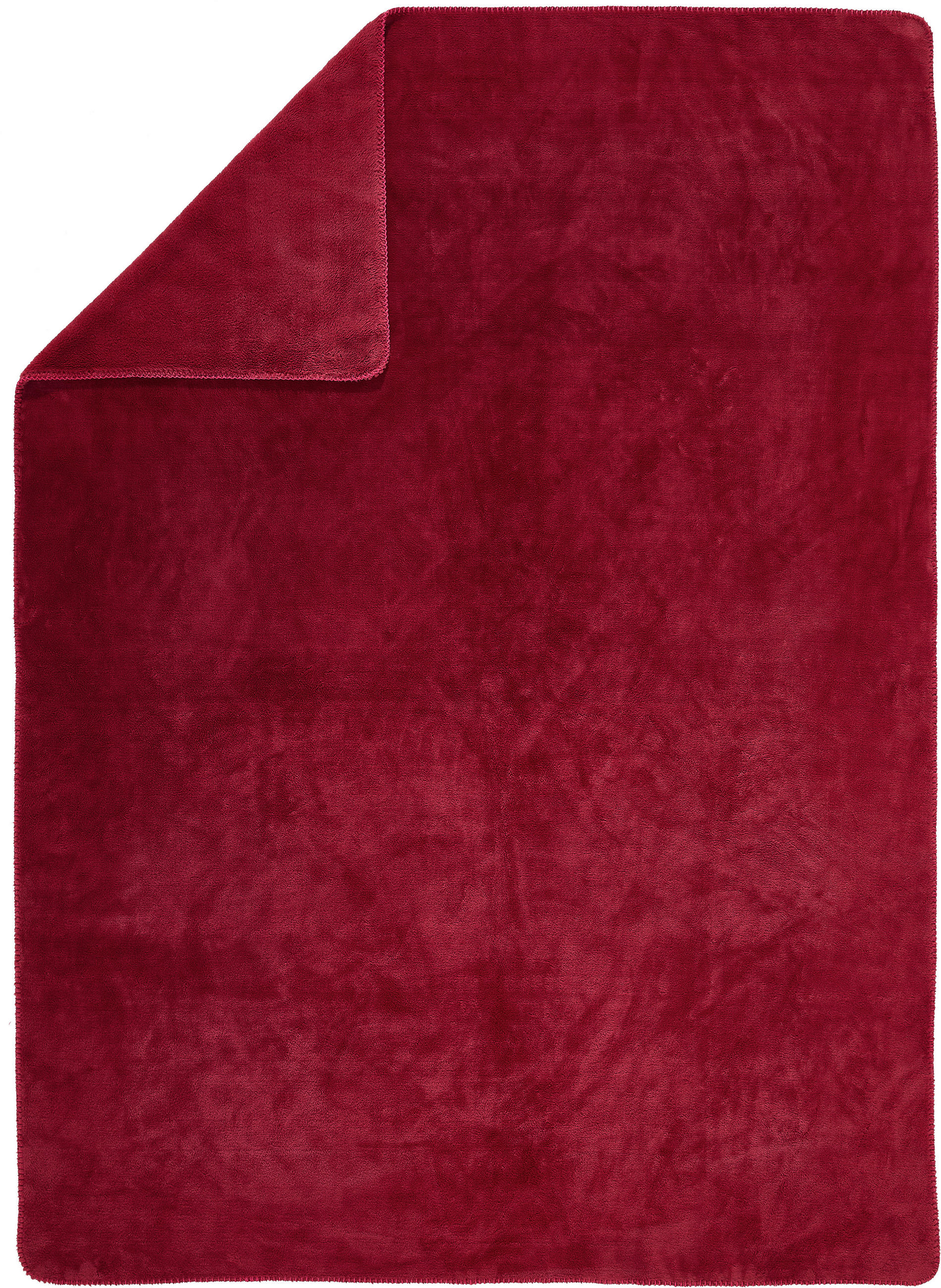 DECKE 140/190 cm  - Bordeaux, Basics, Textil (140/190cm) - Zoeppritz