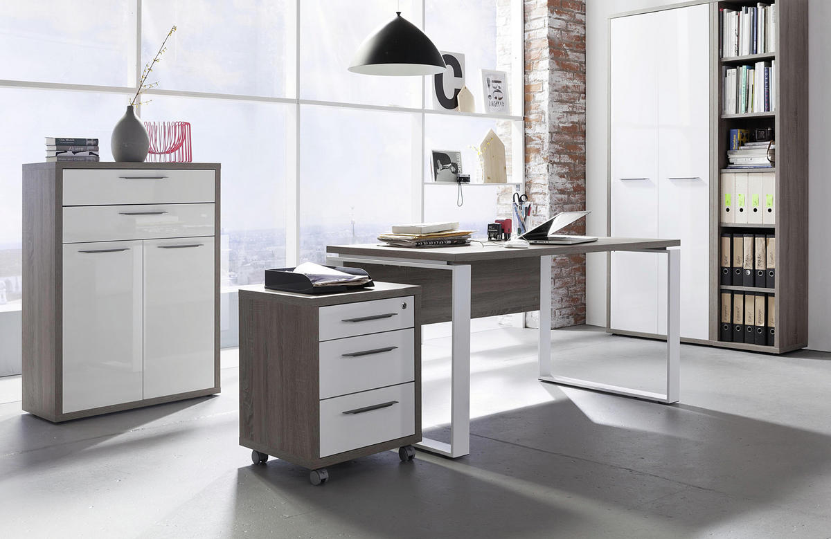 AKTENREGAL Sonoma Eiche  - Sonoma Eiche, Design, Holzwerkstoff (82/217/36cm) - Carryhome
