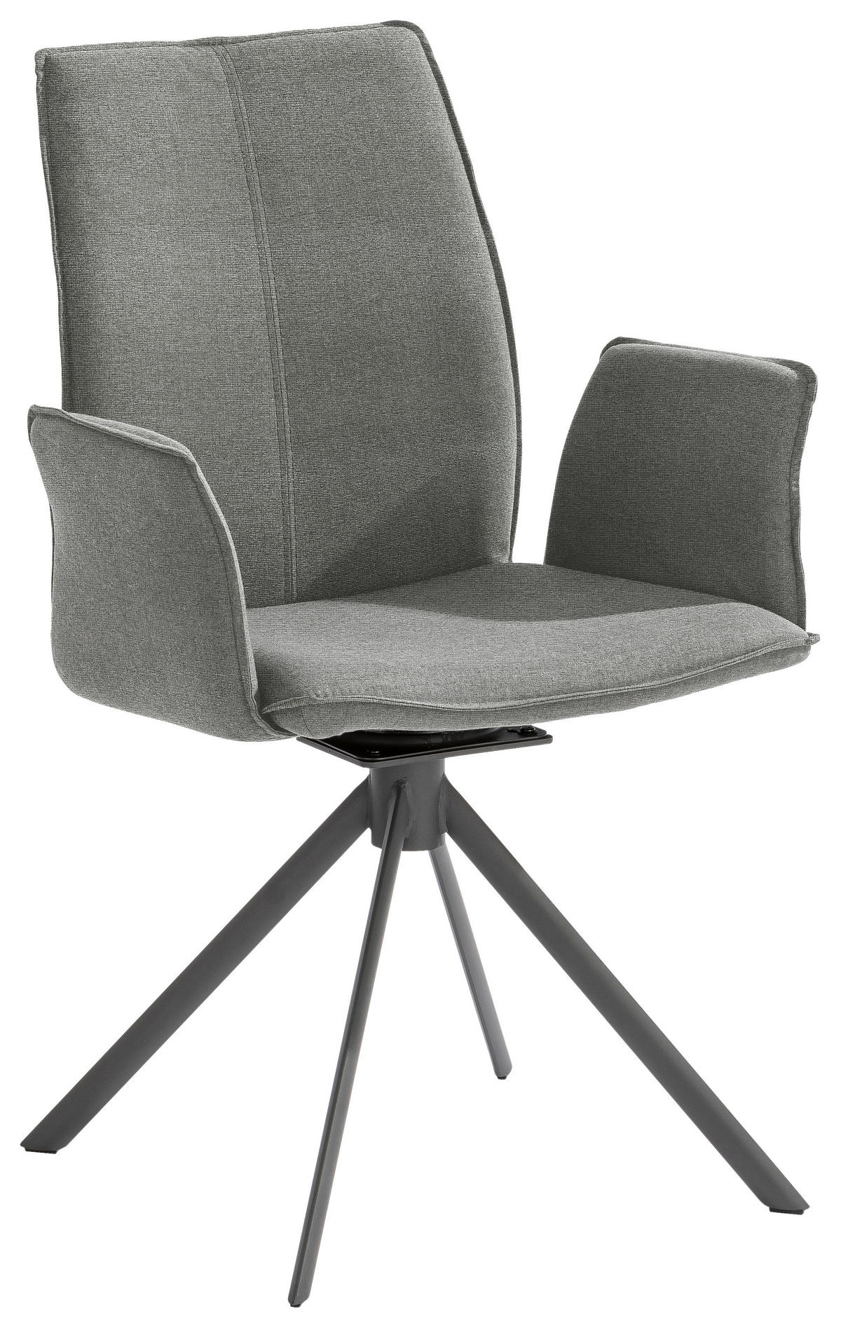 GARTENSESSEL Stahl Grau, Anthrazit  - Anthrazit/Grau, Basics, Textil/Metall (58/91/58cm)