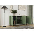 SIDEBOARD  in 160,2/81,8/37 cm  - Schwarz/Grün, MODERN, Holzwerkstoff/Kunststoff (160,2/81,8/37cm) - Carryhome