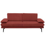 3-SITZER-SOFA Dieter Knoll in Velours Koralle  - Koralle/Beige, Design, Textil/Metall (222/89/104cm) - Dieter Knoll