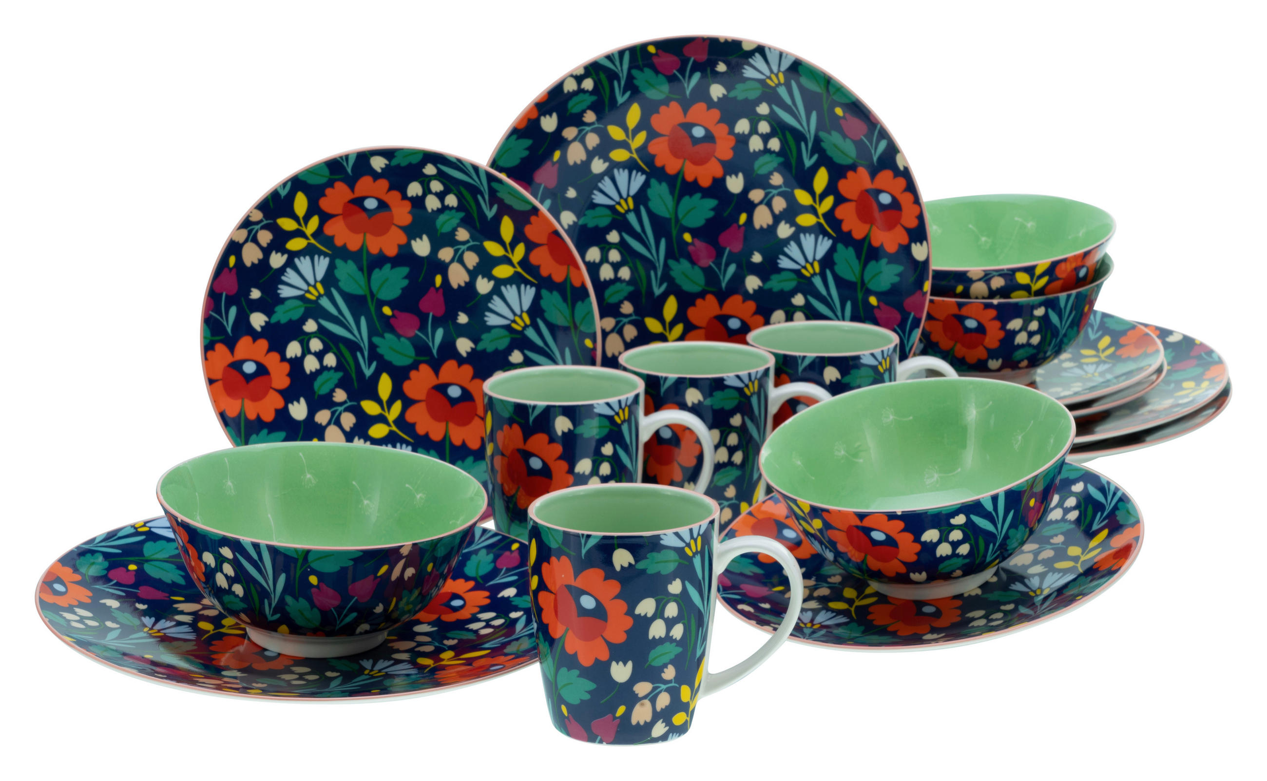 KOMPLETT SERVIS 16 delar  - multicolor, Trend, keramik (35/32/36null) - Creatable