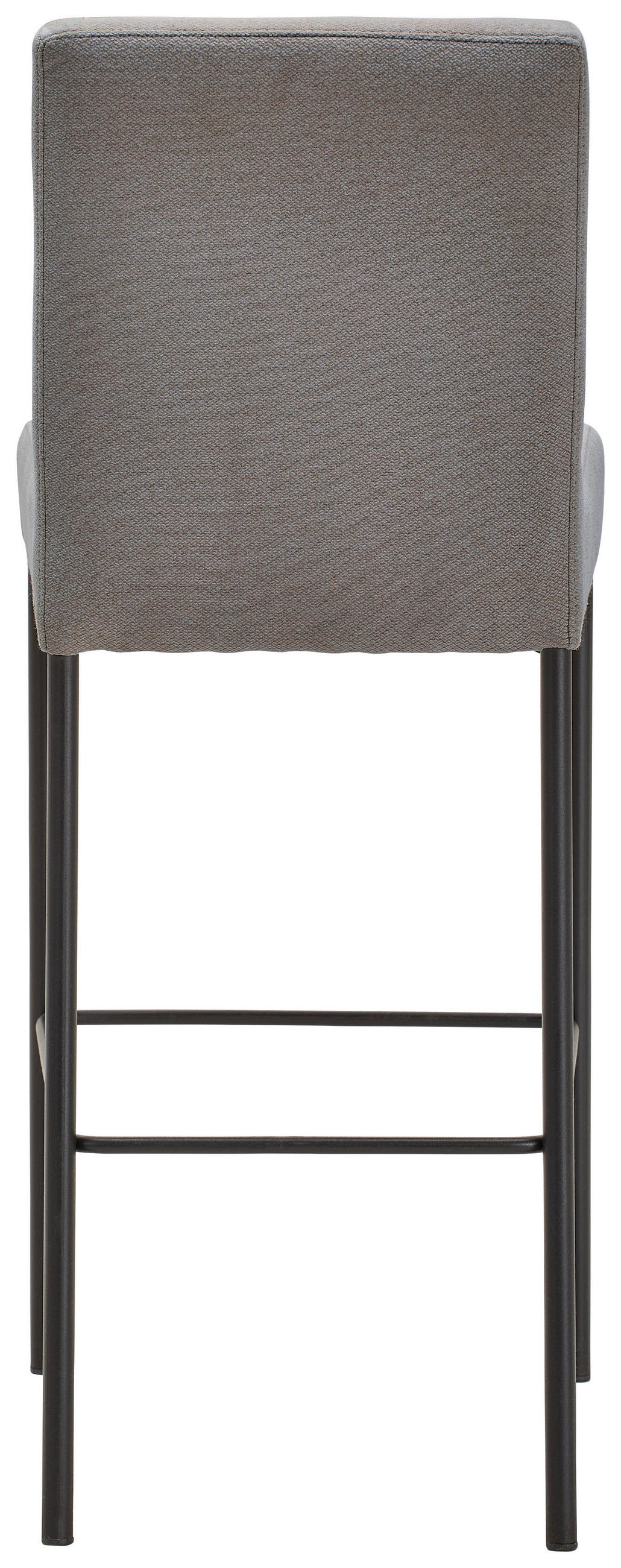 BARHOCKER Webstoff Schwarz, Hellgrau Eisen Stoffauswahl  - Hellgrau/Schwarz, Design, Textil/Metall (42/102/50cm) - home24