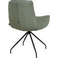ARMLEHNSTUHL  Stoffauswahl, Typenauswahl, Sitzfläche 360° drehbar, Gestellauswahl Cord  - Schwarz/Olivgrün, Design, Textil/Metall (63/90/69cm) - Johann Jakob