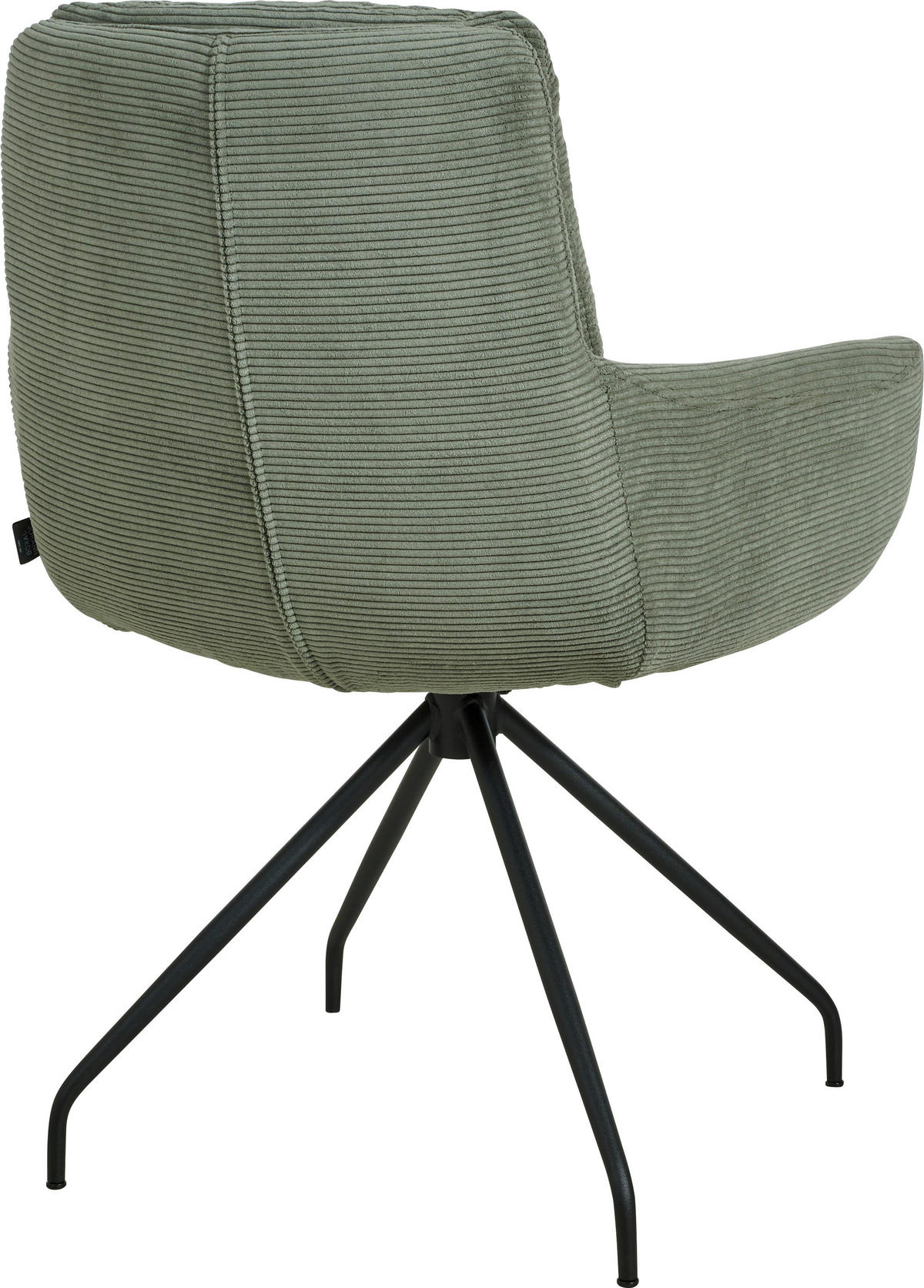 ARMLEHNSTUHL  in Cord  - Schwarz/Olivgrün, Design, Textil/Metall (63/90/69cm) - Johann Jakob