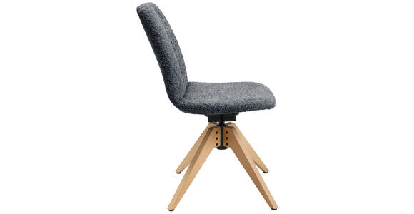 STUHL in Webstoff Holz, Textil - Eichefarben/Grau, Design, Holz/Textil (46/82,5-85,25/55cm) - Johann Jakob