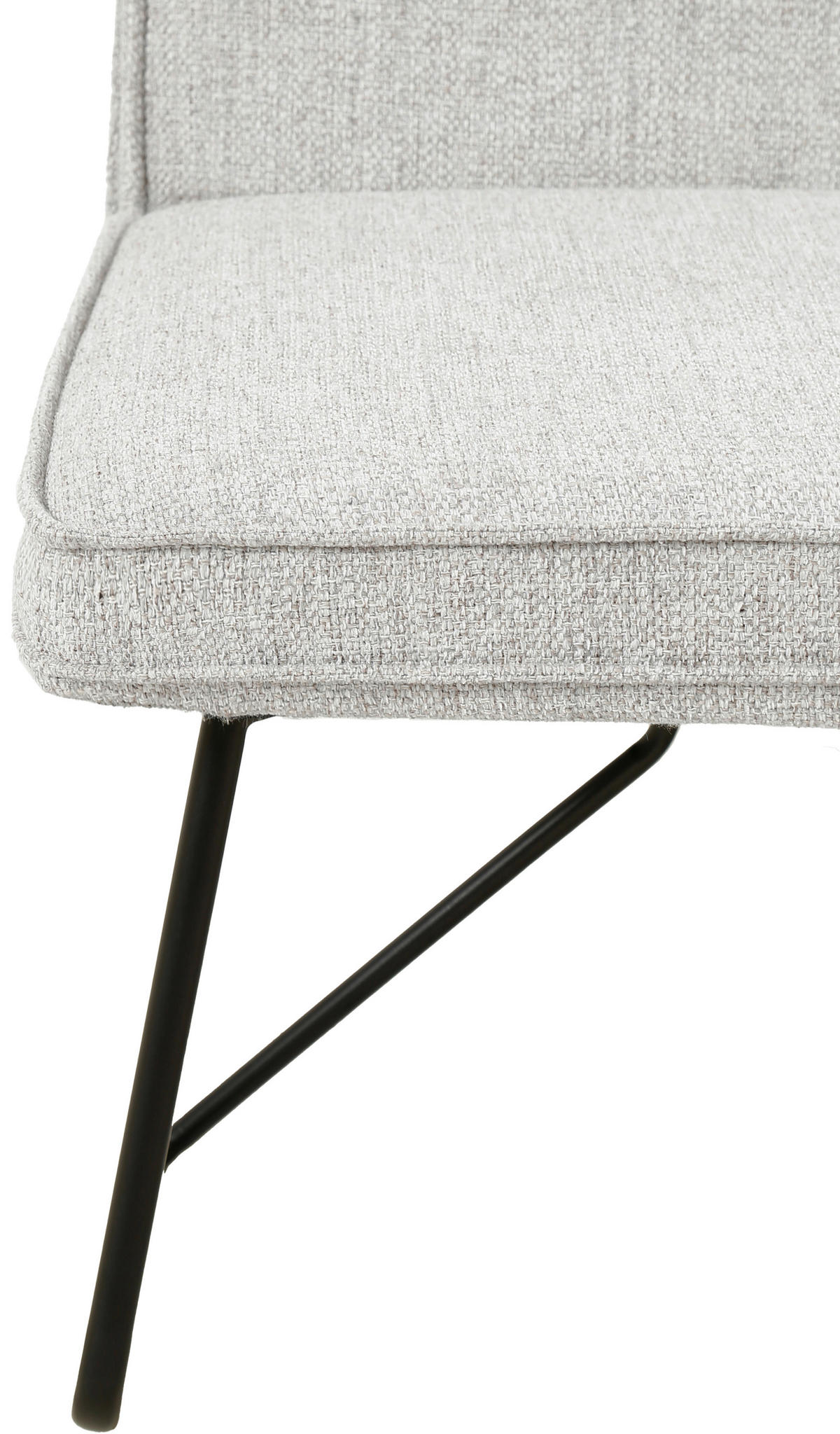 SITZBANK Metall, Textil Schwarz, Beige  - Beige/Schwarz, Design, Textil/Metall (180/84/65cm) - Carryhome