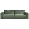 3-SITZER-SOFA in Feincord Olivgrün  - Schwarz/Olivgrün, Design, Kunststoff/Textil (290/86/127cm) - Lomoco