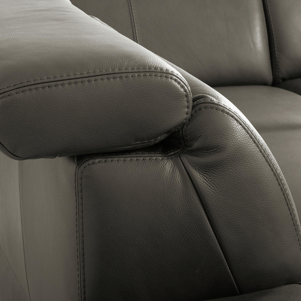 ECKSOFA  in Lederlook Echtleder Schlammfarben  - Schlammfarben/Schwarz, Design, Leder/Textil (211/264cm) - Livetastic