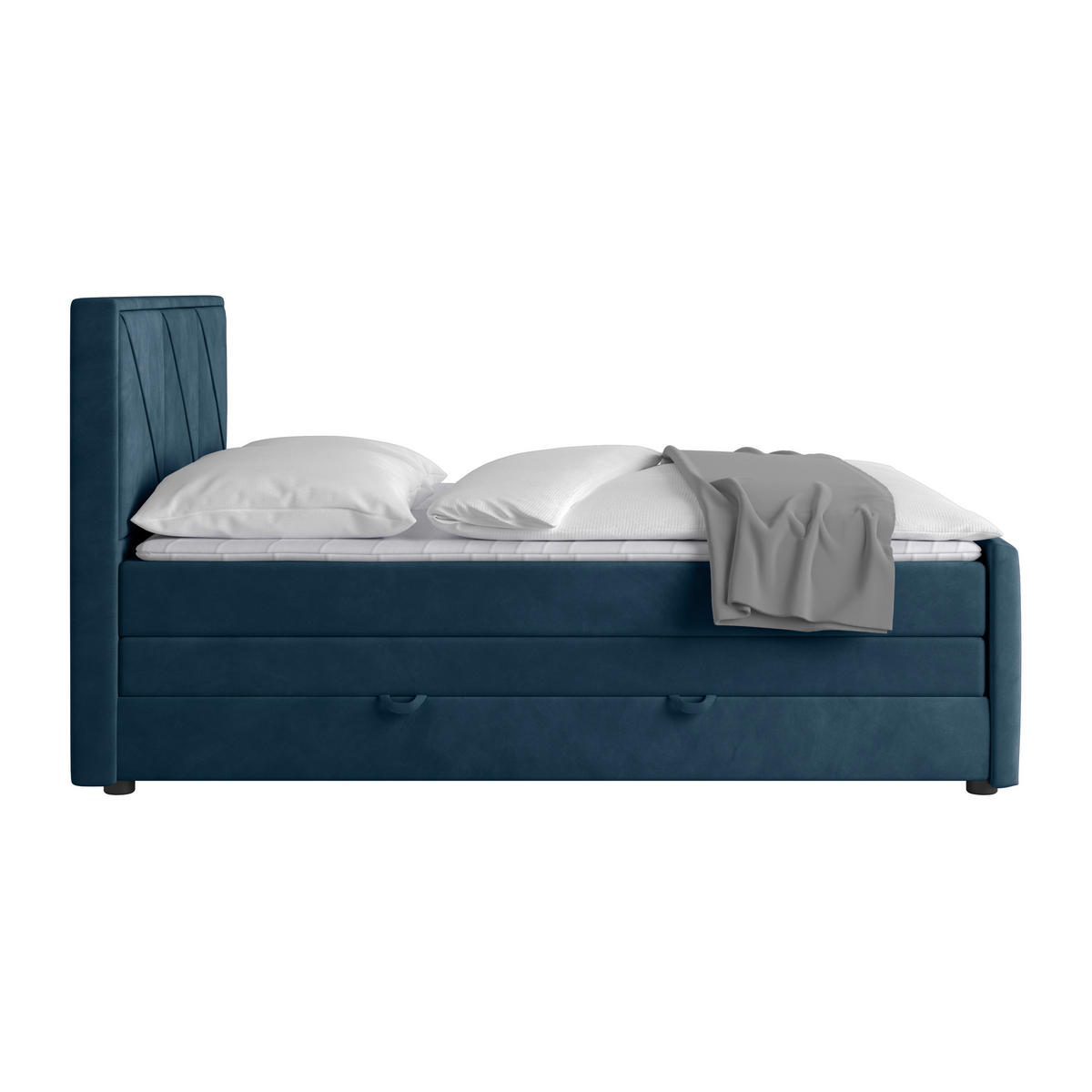 BOXSPRINGBETT 180/200 cm  in Blau  - Blau, MODERN, Holz/Kunststoff (180/200cm) - MID.YOU