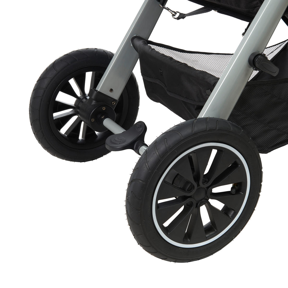 BUGGY Smart  - Dunkelgrau/Alufarben, Trend, Textil/Metall (115/56/105cm) - Jimmylee