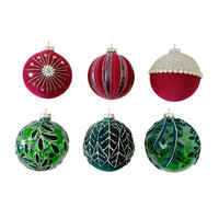 VIANOČNÁ GUĽA   - vínovočervená/zlatá, Lifestyle, kov/plast (8cm) - X-Mas