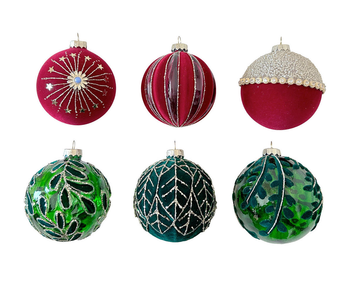 VIANOČNÁ GUĽA   - vínovočervená/zlatá, Lifestyle, kov/plast (8cm) - X-Mas