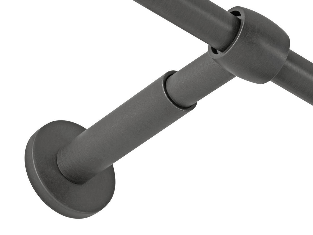 VORHANGSTANGENSET 210 cm  - Anthrazit, Basics, Metall (210cm)