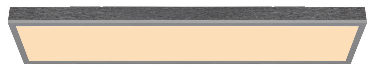LED-DECKENLEUCHTE    80/20/6,5 cm  - Weiss/Dunkelgrau, Basics, Kunststoff/Metall (80/20/6,5cm) - Globo