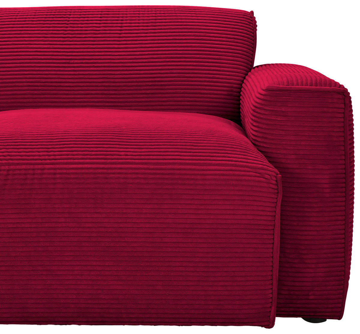 ECKSOFA Rot Cord  - Rot/Schwarz, Design, Kunststoff/Textil (196/303cm) - Livetastic