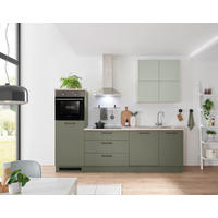 KÜCHENBLOCK 260 cm   in Mintgrün, Grün  - Beige/Schwarz, Design, Holzwerkstoff/Metall (260cm) - MID.YOU