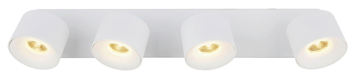 LED ZÁŘIČ, 45,5/7,2/12 cm - bílá/průhledné, Design, kov/plast (45,5/7,2/12cm) - Globo
