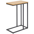 BEISTELLTISCH rechteckig Eichefarben, Schwarz  - Eichefarben/Schwarz, Basics, Holzwerkstoff/Metall (45/25/64cm) - Xora