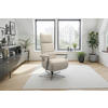 RELAXSESSEL TV VARIO COMFORT E L3 Chenille Kopfteilverstellung, Rücken echt    - Sandfarben/Silberfarben, Basics, Textil/Metall (70/128/85cm) - Sit & More