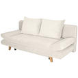 SCHLAFSOFA mit Schlafen auf Sitzhöhe, haustierfreundlicher Bezug Cord Beige - Beige/Buchefarben, KONVENTIONELL, Holz/Textil (200/75/85cm) - Carryhome