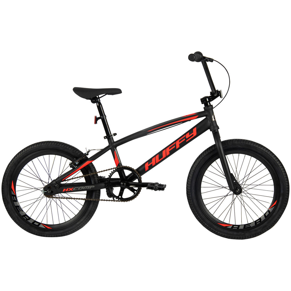 BMX 20 Zoll  - Hellrot/Schwarz, Basics, Metall (73,5/95/145cm)