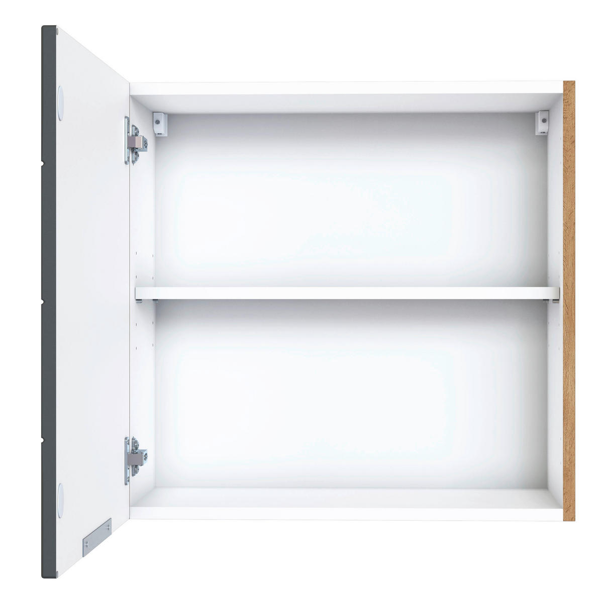 KÜCHENOBERSCHRANK 60/57/34 cm  in Grau, Eiche Wotan  - Eiche Wotan/Grau, Design, Holzwerkstoff/Metall (60/57/34cm) - Held