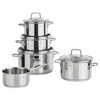 KOCHTOPFSET ASTORIA 5-teilig  - Edelstahlfarben, Basics, Glas/Metall - WMF