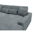 BIGSOFA in Cord Grau  - Schwarz/Grau, MODERN, Kunststoff/Textil (230/85/190cm) - Carryhome