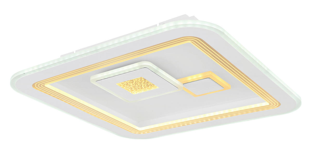 STROPNA LED-SVETILKA   //2700-6500 K/230 V/ - bela/opal, Design, kovina/umetna masa (46,6/46,6/7,4cm) - Globo