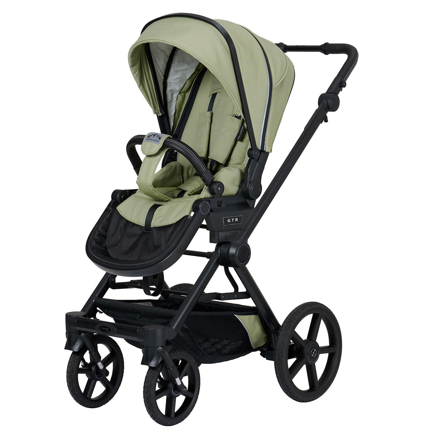 KINDERWAGENSET IVY GTR Outdoor - Schwarz/Hellgrün, Basics, Textil/Metall (94/58/119cm) - Hartan