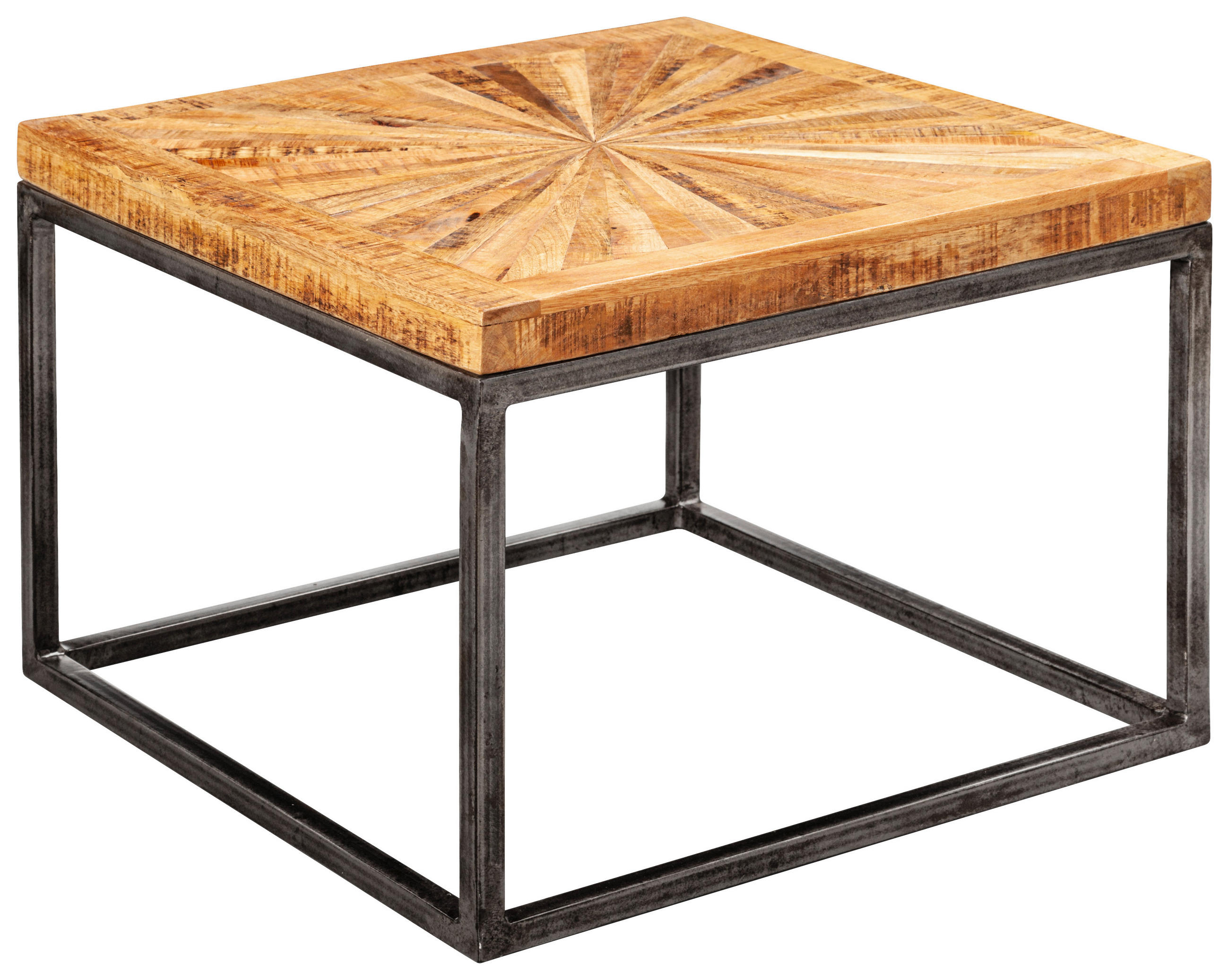 SOFFBORD i trä 55/55/40 cm  - svart/naturfärgad, Lifestyle, metall/trä (55/55/40cm) - MID.YOU