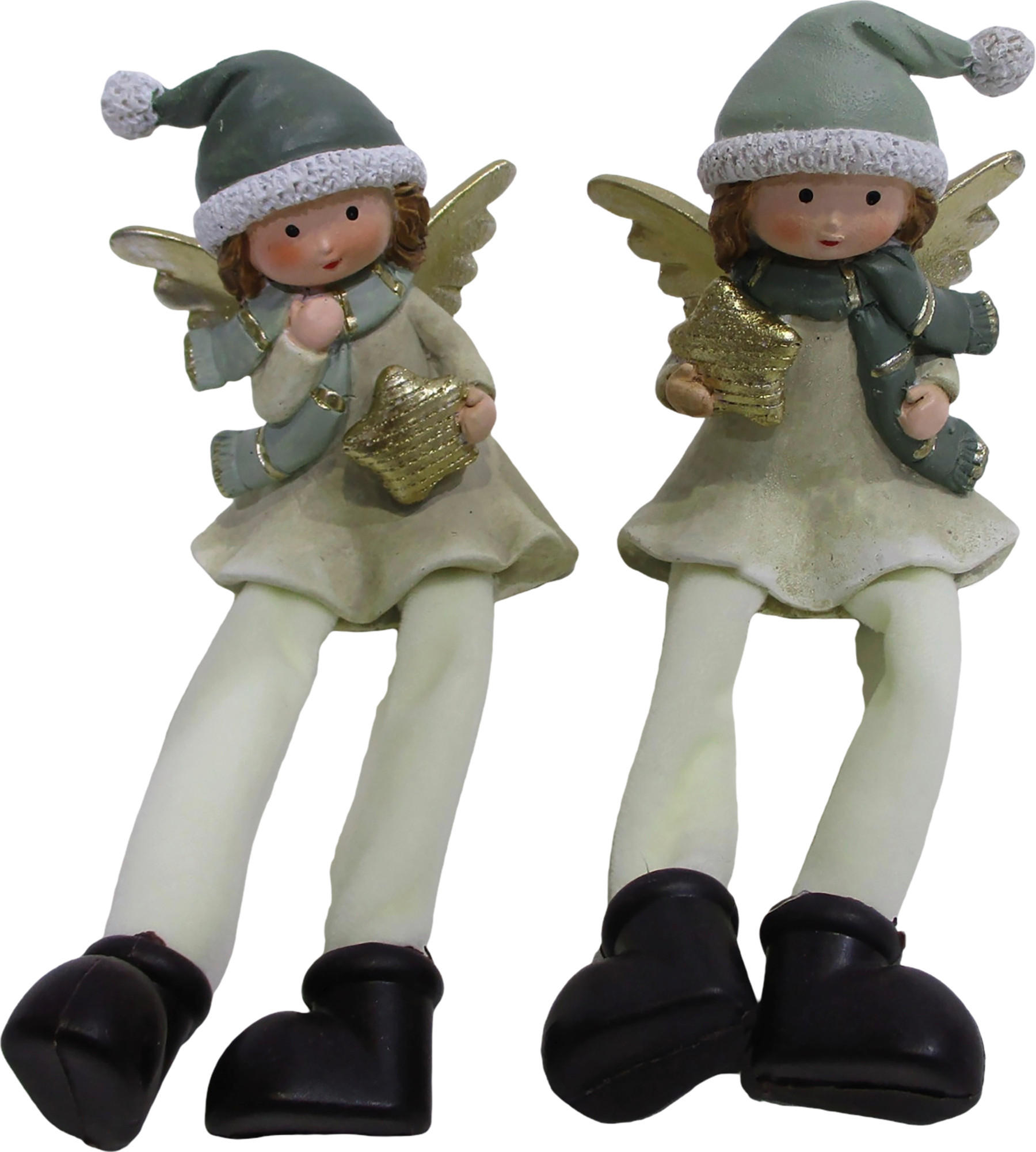 DEKORATIVNA FIGURA DIJETE - zelena/zlatne boje, Lifestyle, tekstil/plastika (6,5/8,5/5,5cm) - X-Mas