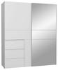 SCHWEBETÜRENSCHRANK 2-türig Weiß  - Alufarben/Weiß, Basics, Holzwerkstoff/Metall (170/200/61cm) - MID.YOU