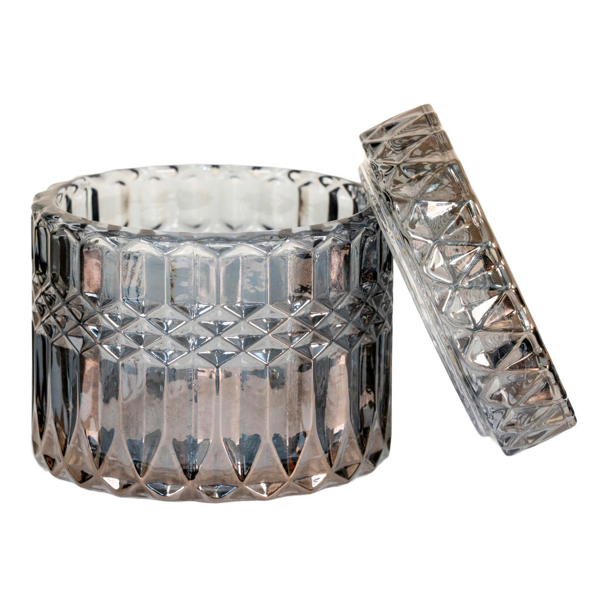 DEKORLÅDA i grå 9/8,5/9 cm   - grå, Basics, glas (9/8,5/9cm)