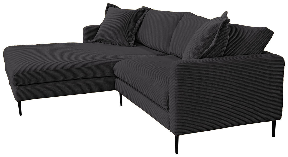 KUTNA GARNITURA tekstil  crna   - crna, Design, tekstil/metal (193/268cm) - P & B