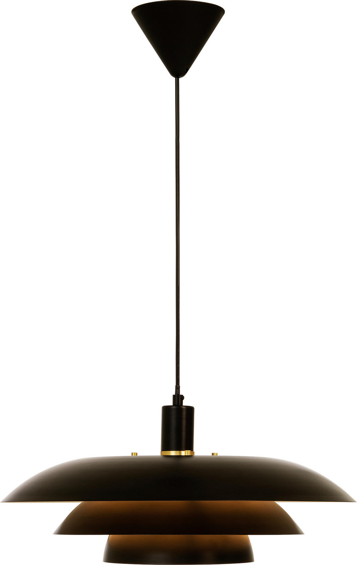 HÄNGLAMPA 45/21/45 cm  - kromfärg/svart, Klassisk, metall (45/21/45cm)