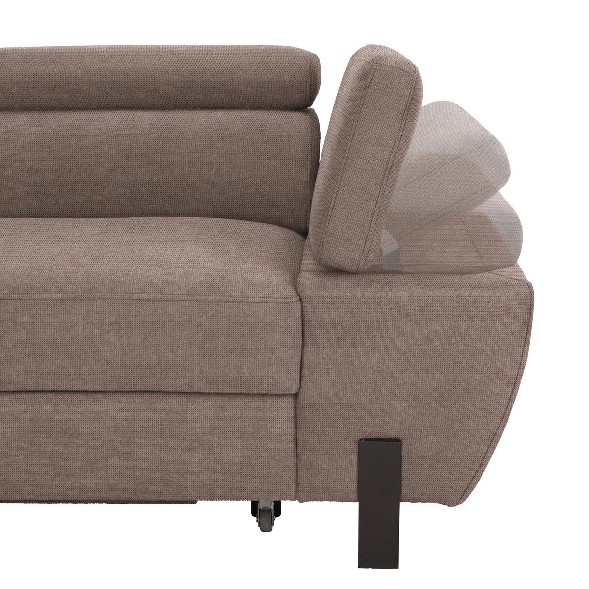 HÖRNSOFFA i vävt tyg taupe  - svart/taupe, Modern, metall/textil (93/90/277cm) - MID.YOU