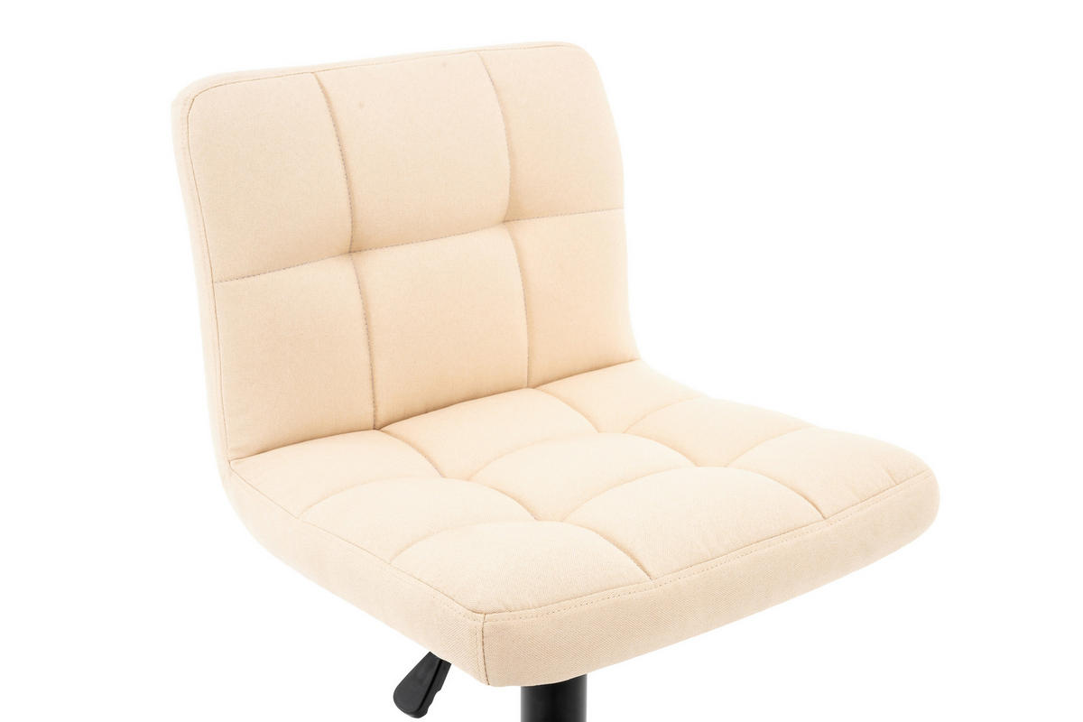 BARHOCKER in Metall, Textil Schwarz, Beige  - Beige/Schwarz, Basics, Textil/Metall (45/92/48cm) - Livetastic