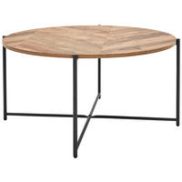COUCHTISCH in Metall, Holzwerkstoff 83/83/40 cm  - Schwarz/Naturfarben, Design, Holzwerkstoff/Metall (83/83/40cm) - MID.YOU
