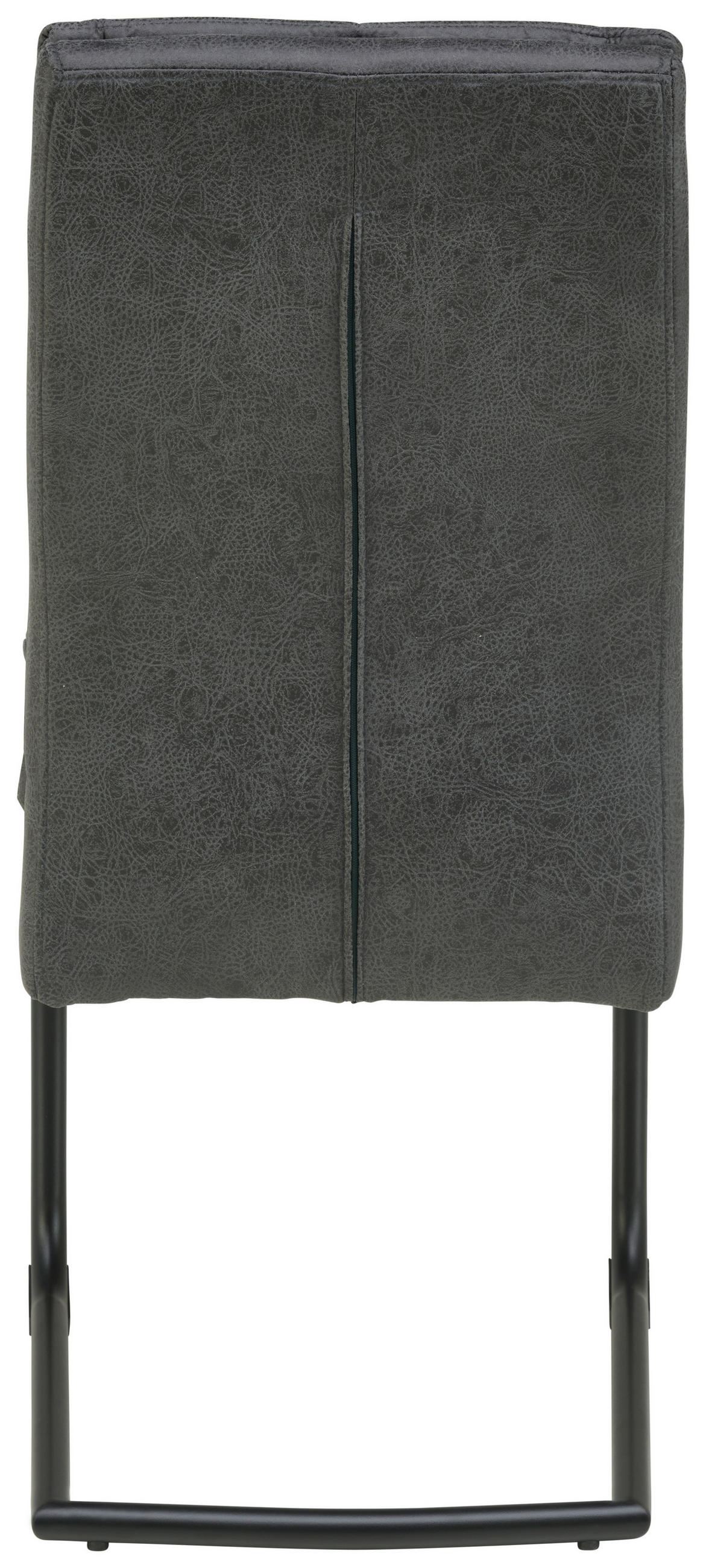 SCHWINGSTUHL  in Eisen Mikrofaser  - Dunkelgrau/Schwarz, LIFESTYLE, Textil/Metall (38/97/45cm) - Livetastic